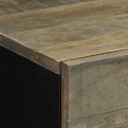 vidaXL Bedside Cabinet Light Grey 50x33x60 cm Solid Wood Mango