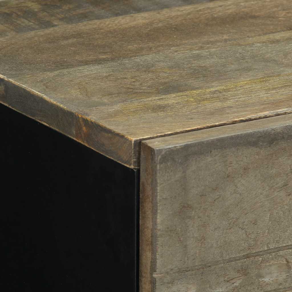 vidaXL Bedside Cabinet Light Grey 50x33x60 cm Solid Wood Mango