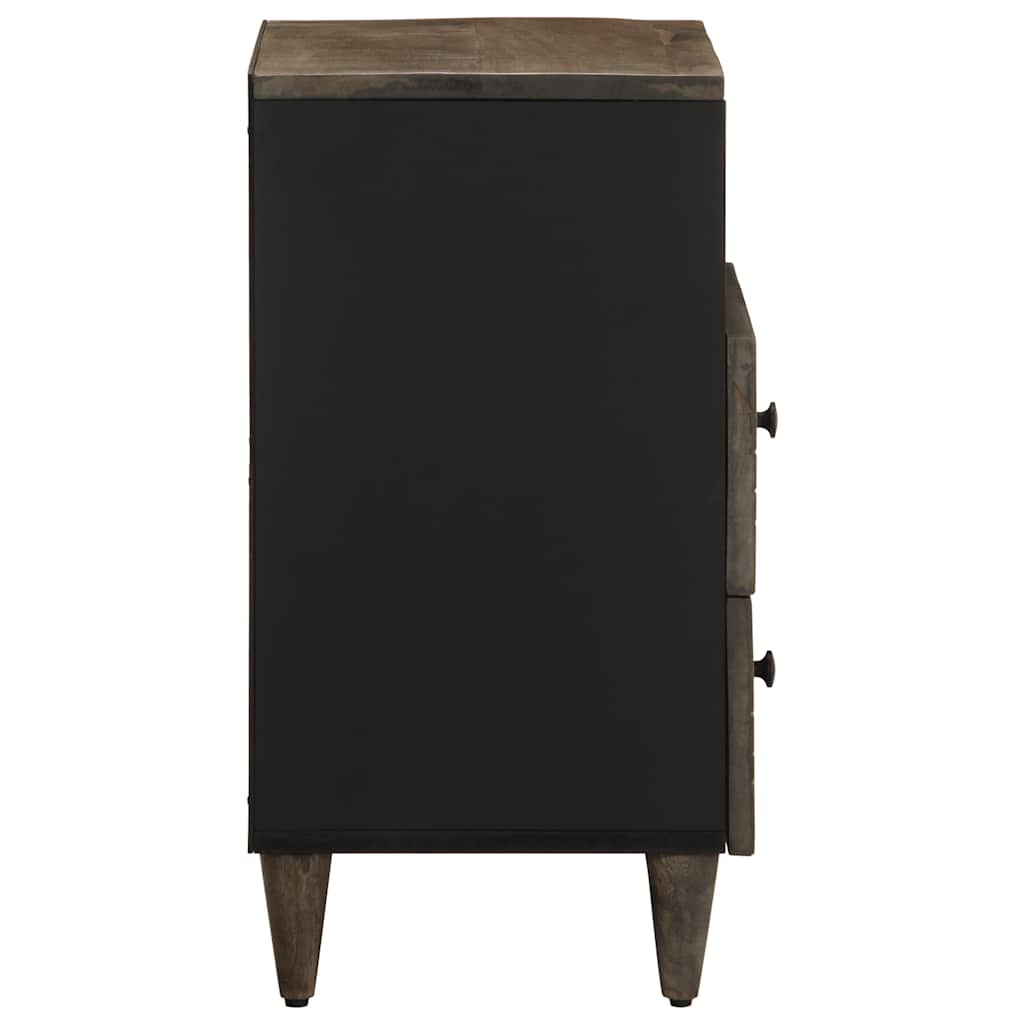 vidaXL Bedside Cabinet Light Grey 50x33x60 cm Solid Wood Mango