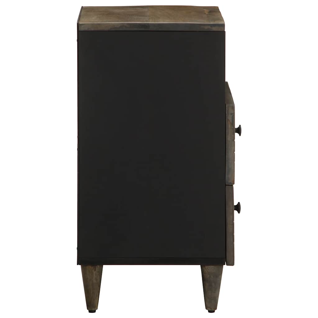 vidaXL Bedside Cabinet Light Grey 50x33x60 cm Solid Wood Mango