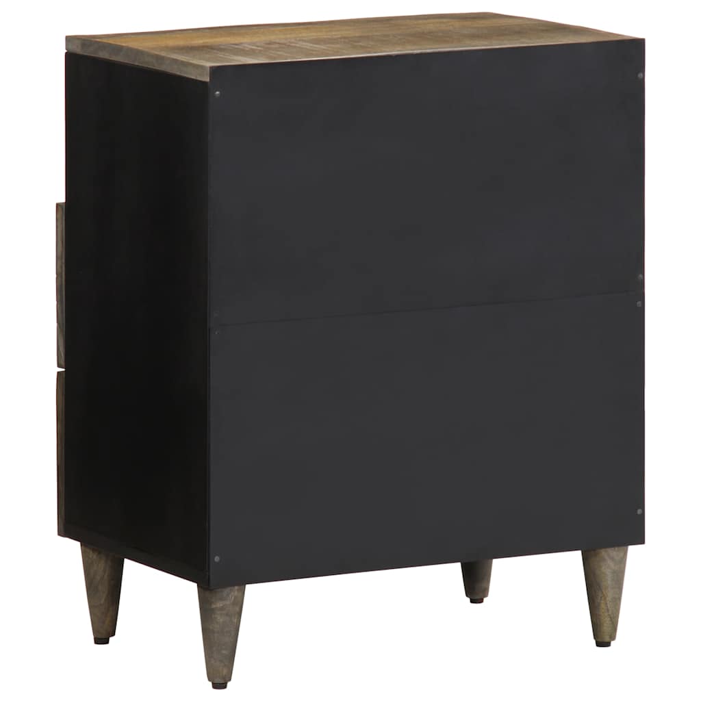 vidaXL Bedside Cabinet Light Grey 50x33x60 cm Solid Wood Mango