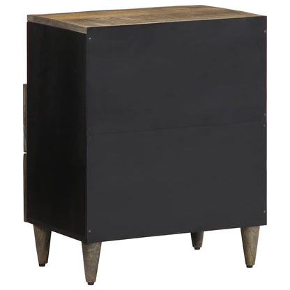 vidaXL Bedside Cabinet Light Grey 50x33x60 cm Solid Wood Mango