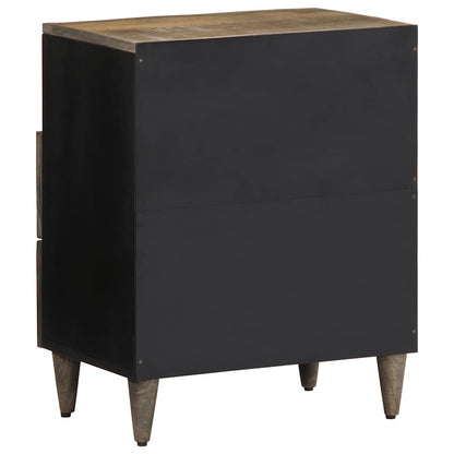 vidaXL Bedside Cabinet Light Grey 50x33x60 cm Solid Wood Mango