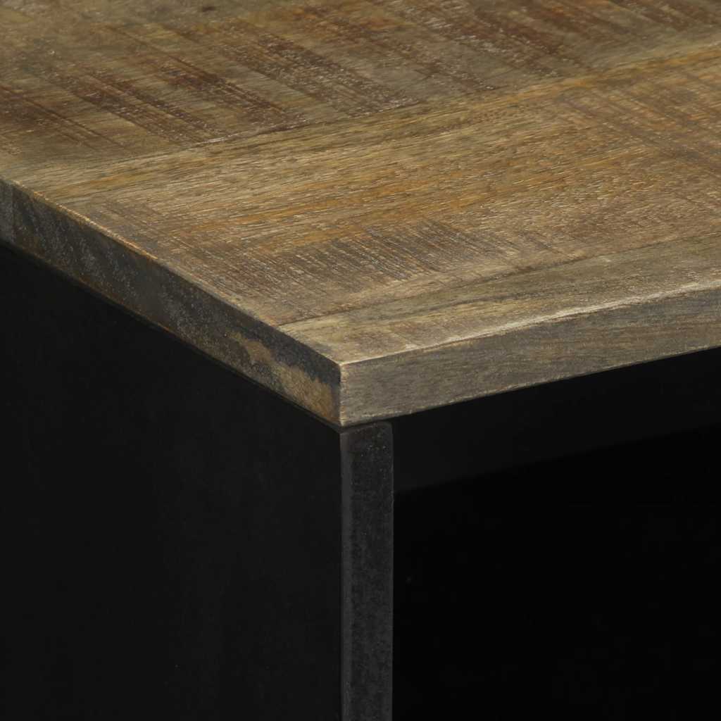 vidaXL Bedside Cabinet Light Grey 50x33x60 cm Solid Wood Mango