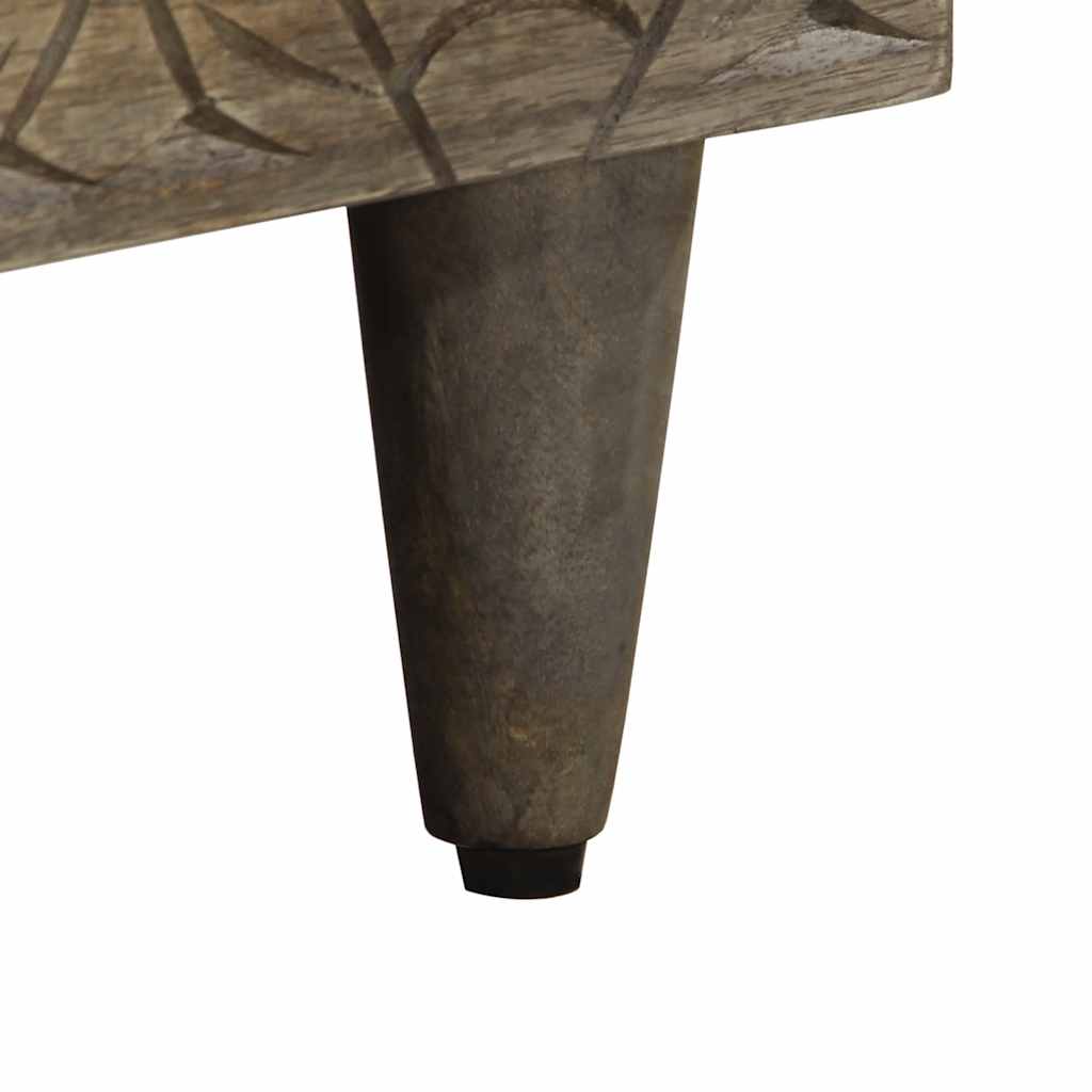 vidaXL Bedside Cabinet Light Grey 50x33x60 cm Solid Wood Mango