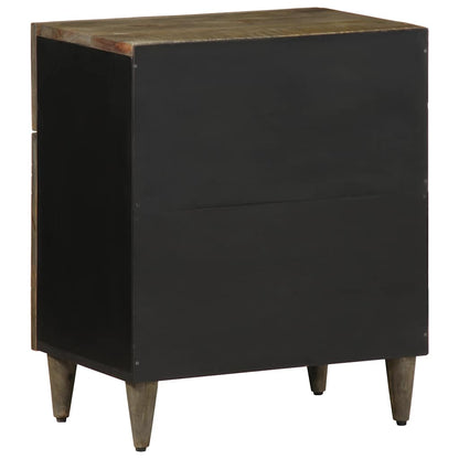 vidaXL Bedside Cabinet Light Grey 50x33x60 cm Solid Wood Mango