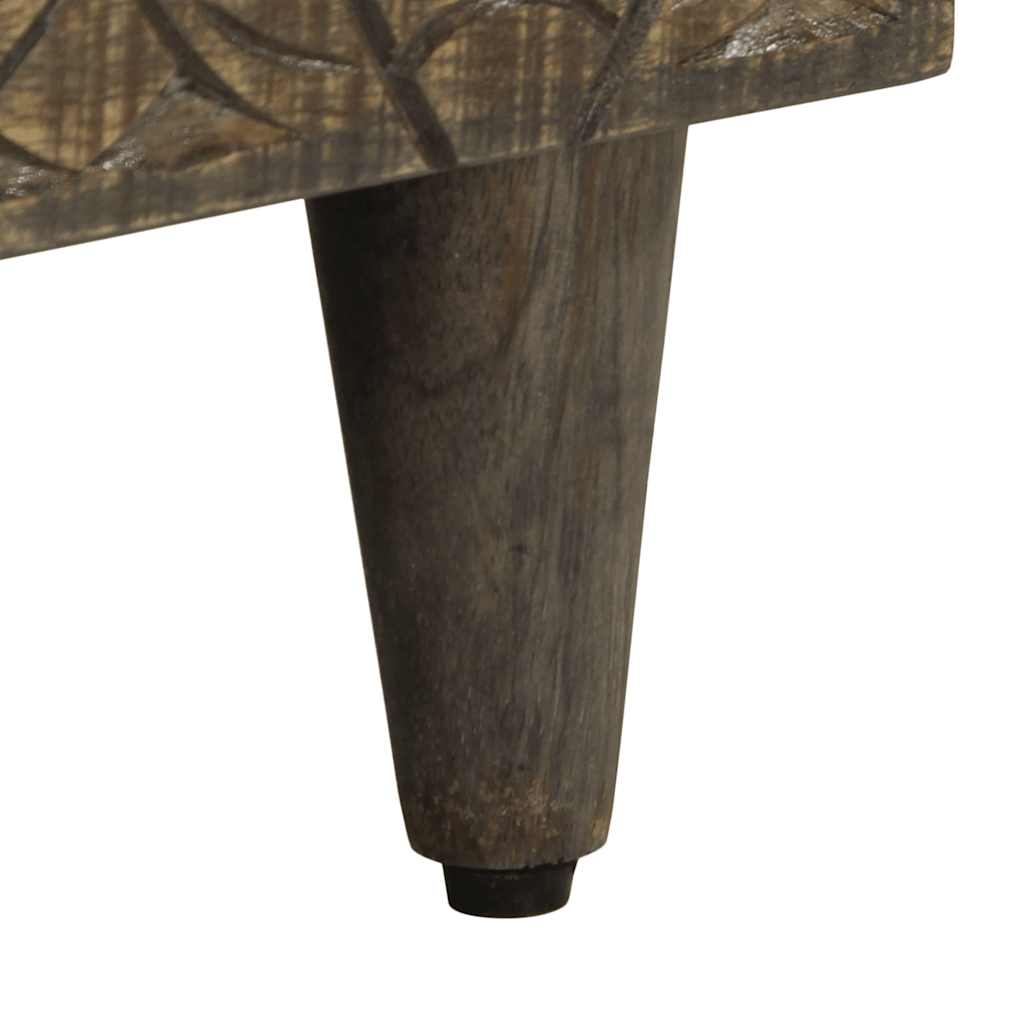 vidaXL Bedside Cabinet Light Grey 50x33x60 cm Solid Wood Mango
