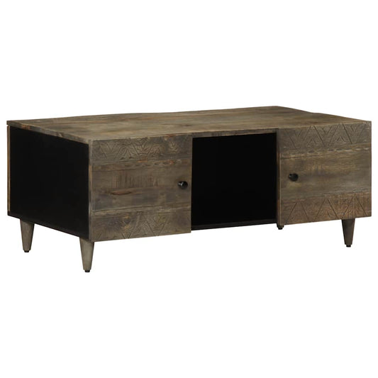 vidaXL Coffee Table Light Grey 100x54x40 cm Solid Wood Mango