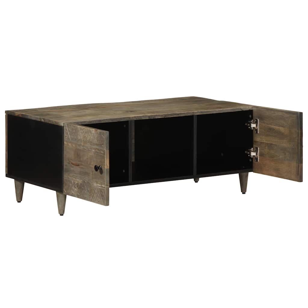 vidaXL Coffee Table Light Grey 100x54x40 cm Solid Wood Mango