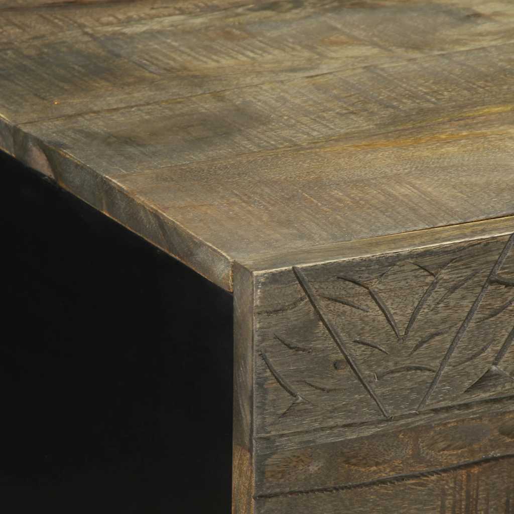 vidaXL Coffee Table Light Grey 100x54x40 cm Solid Wood Mango