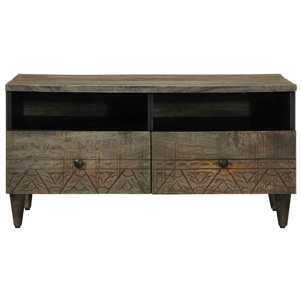 vidaXL Coffee Table Light Grey 80x54x40 cm Solid Wood Mango