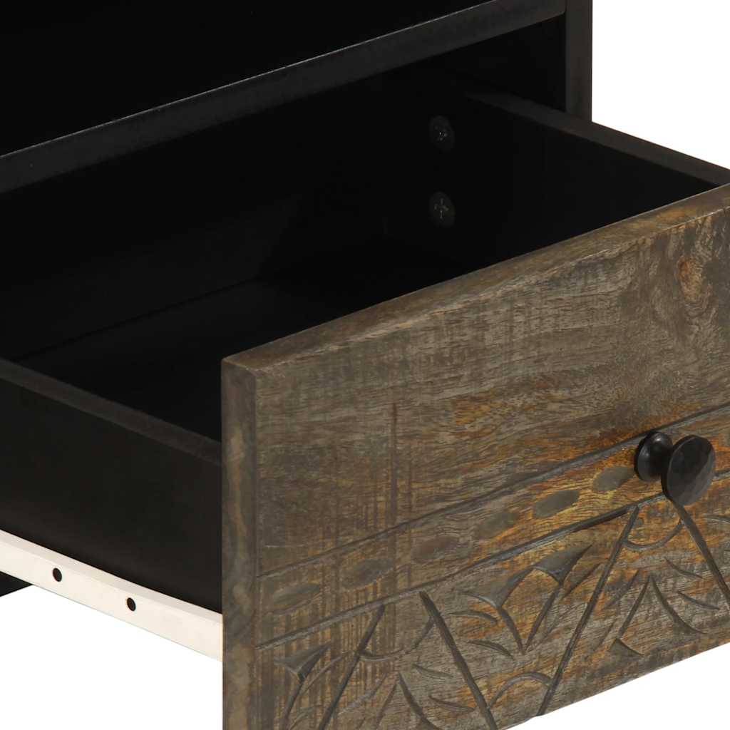 vidaXL Coffee Table Light Grey 80x54x40 cm Solid Wood Mango