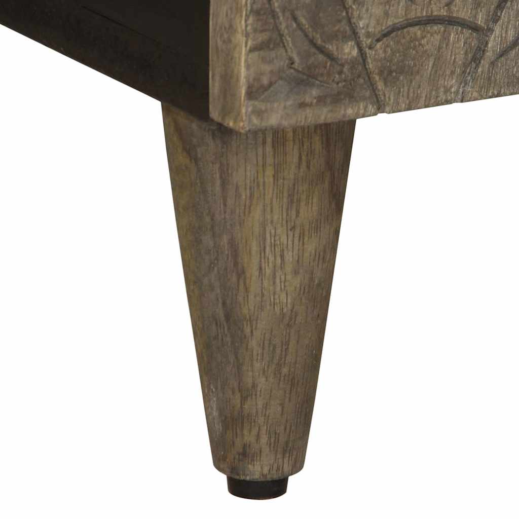 vidaXL TV Cabinet Light Grey 105x33.5x46 cm Solid Wood Mango