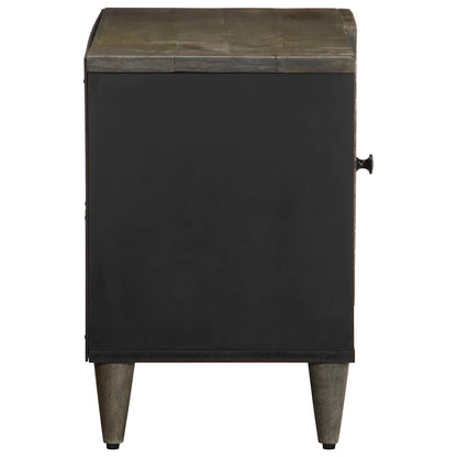vidaXL TV Cabinet Light Grey 80x31.5x46 cm Solid Wood Mango
