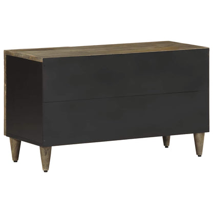 vidaXL TV Cabinet Light Grey 80x31.5x46 cm Solid Wood Mango