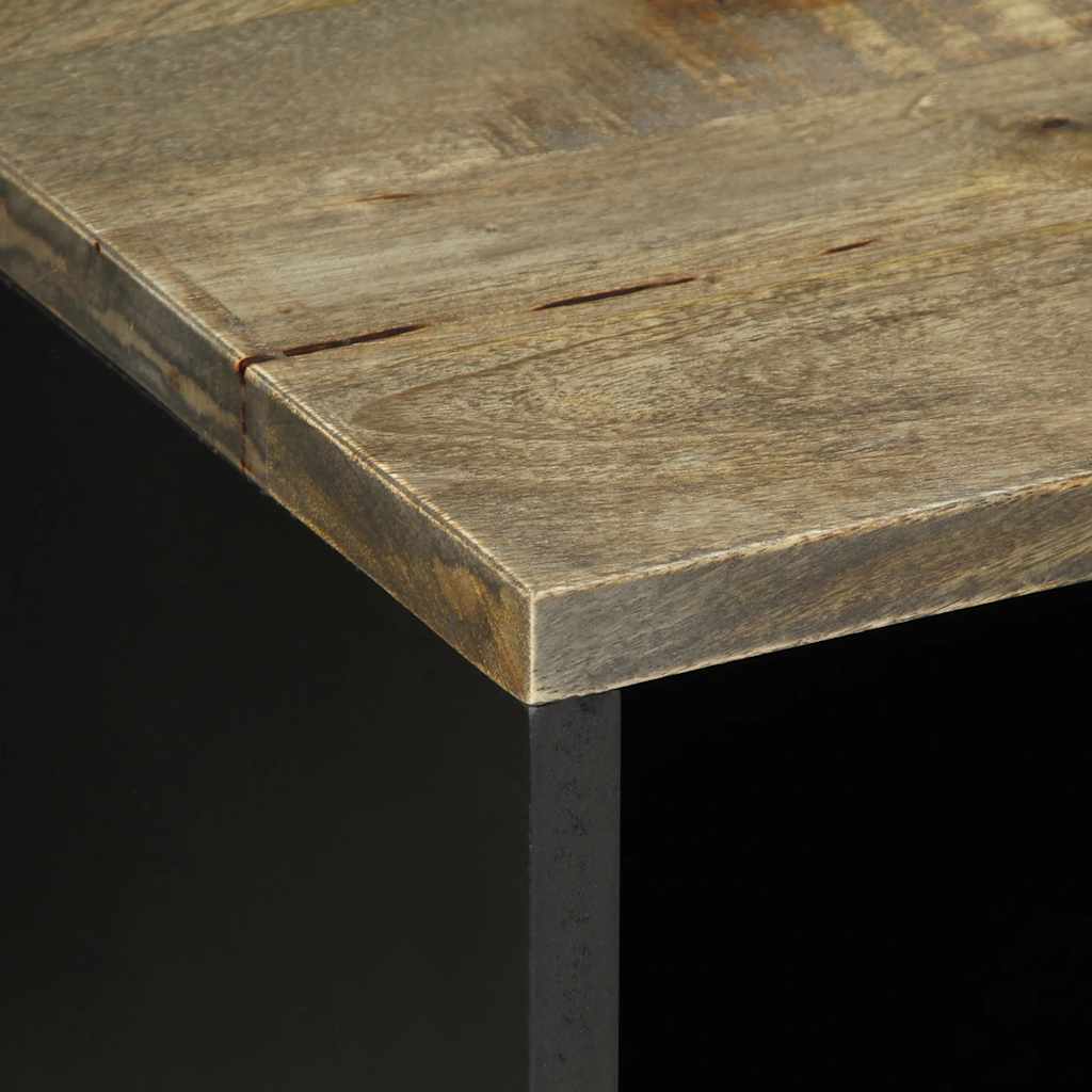 vidaXL TV Cabinet Light Grey 80x31.5x46 cm Solid Wood Mango