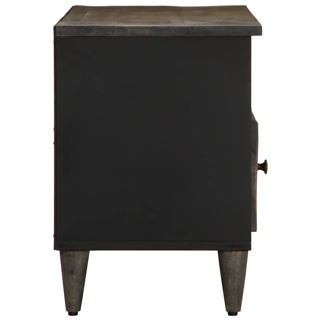 vidaXL TV Cabinet Black 100x33x46 cm Solid Wood Mango