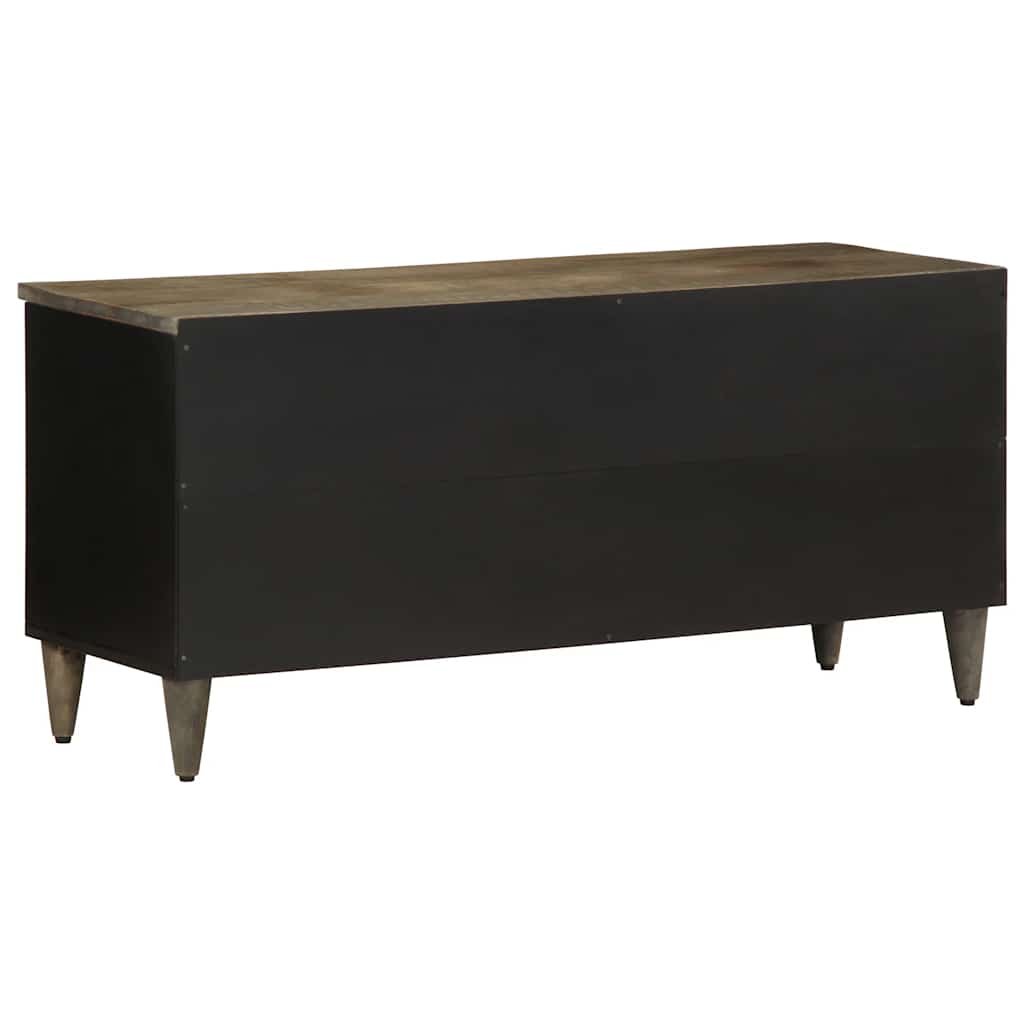 vidaXL TV Cabinet Black 100x33x46 cm Solid Wood Mango