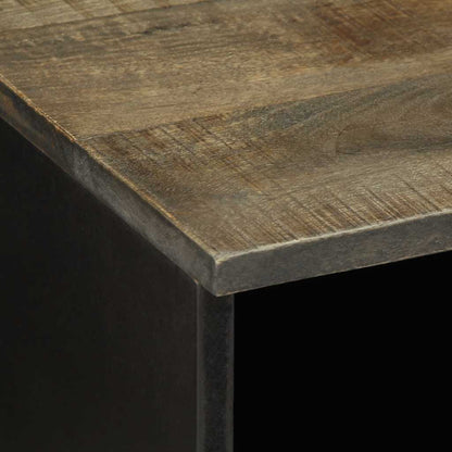 vidaXL TV Cabinet Black 100x33x46 cm Solid Wood Mango