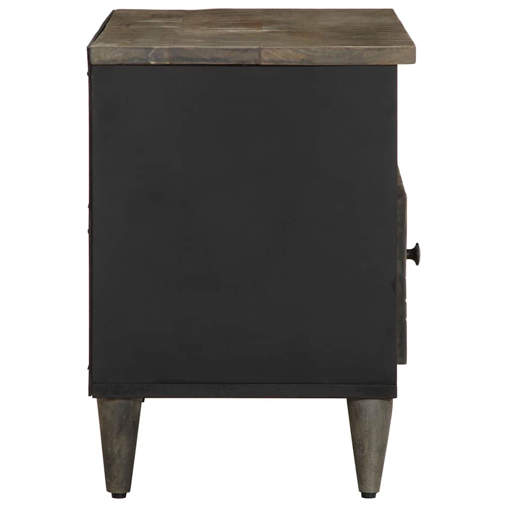 vidaXL TV Cabinet Black 80x33x46 cm Solid Wood Mango