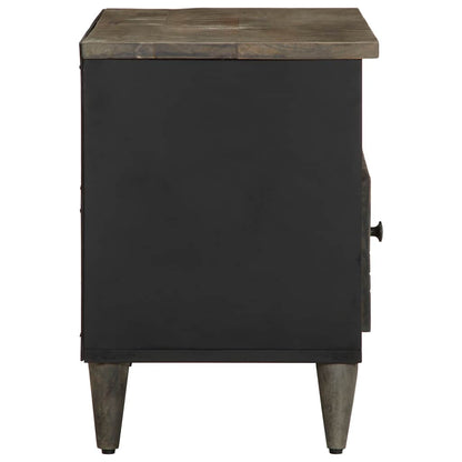 vidaXL TV Cabinet Black 80x33x46 cm Solid Wood Mango