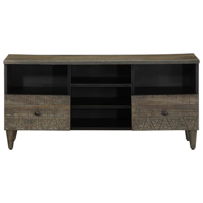 vidaXL TV Cabinet Black 100x33x46 cm Solid Wood Mango
