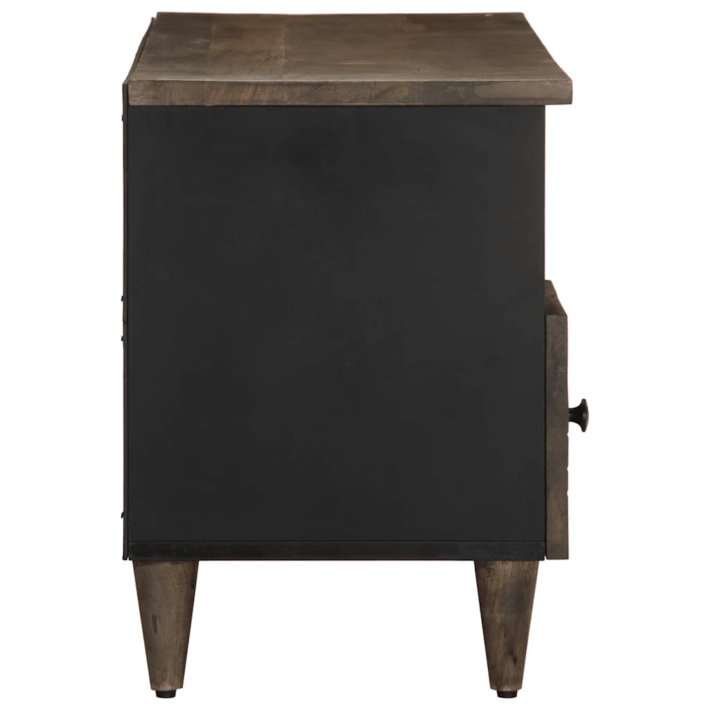 vidaXL TV Cabinet Black 100x33x46 cm Solid Wood Mango