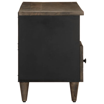 vidaXL TV Cabinet Black 100x33x46 cm Solid Wood Mango