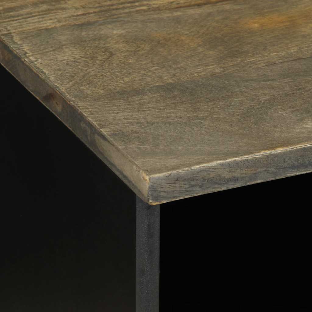 vidaXL TV Cabinet Black 100x33x46 cm Solid Wood Mango