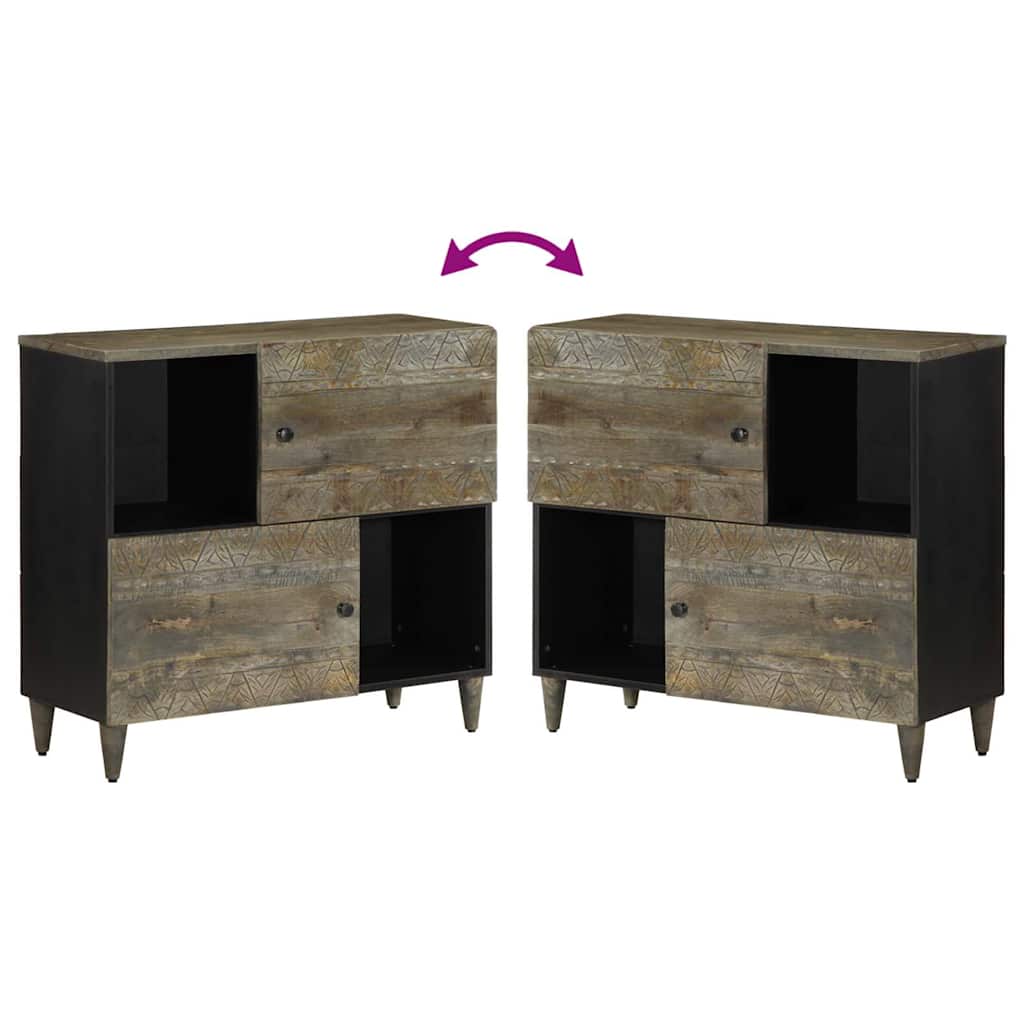 vidaXL Sideboard 80x33x75 cm Solid Wood Mango