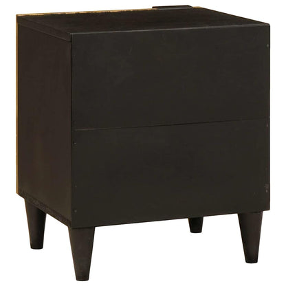 vidaXL Bedside Cabinet 2 pcs Black and Gold 40 x 33 x 46 cm