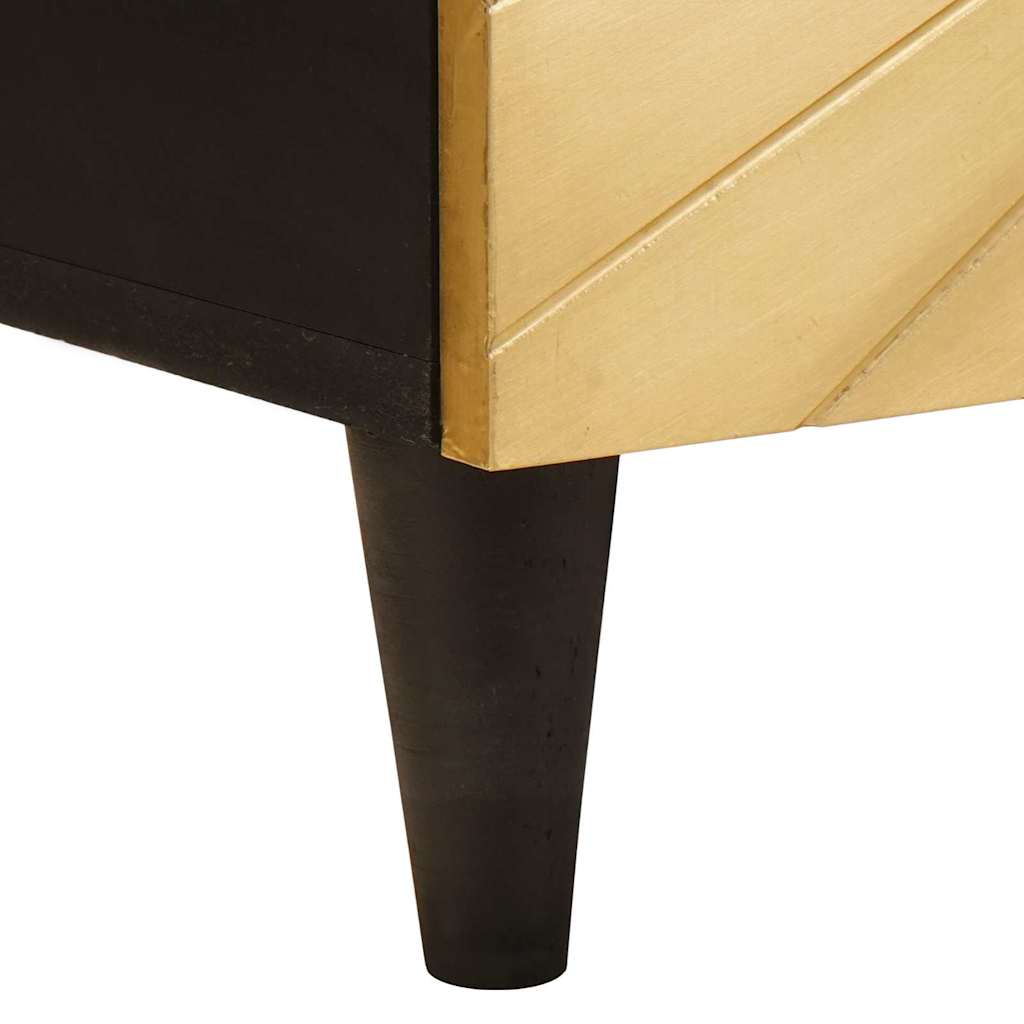 vidaXL TV Cabinet Black and Gold 105 x 33 x 46 cm Engineered wood