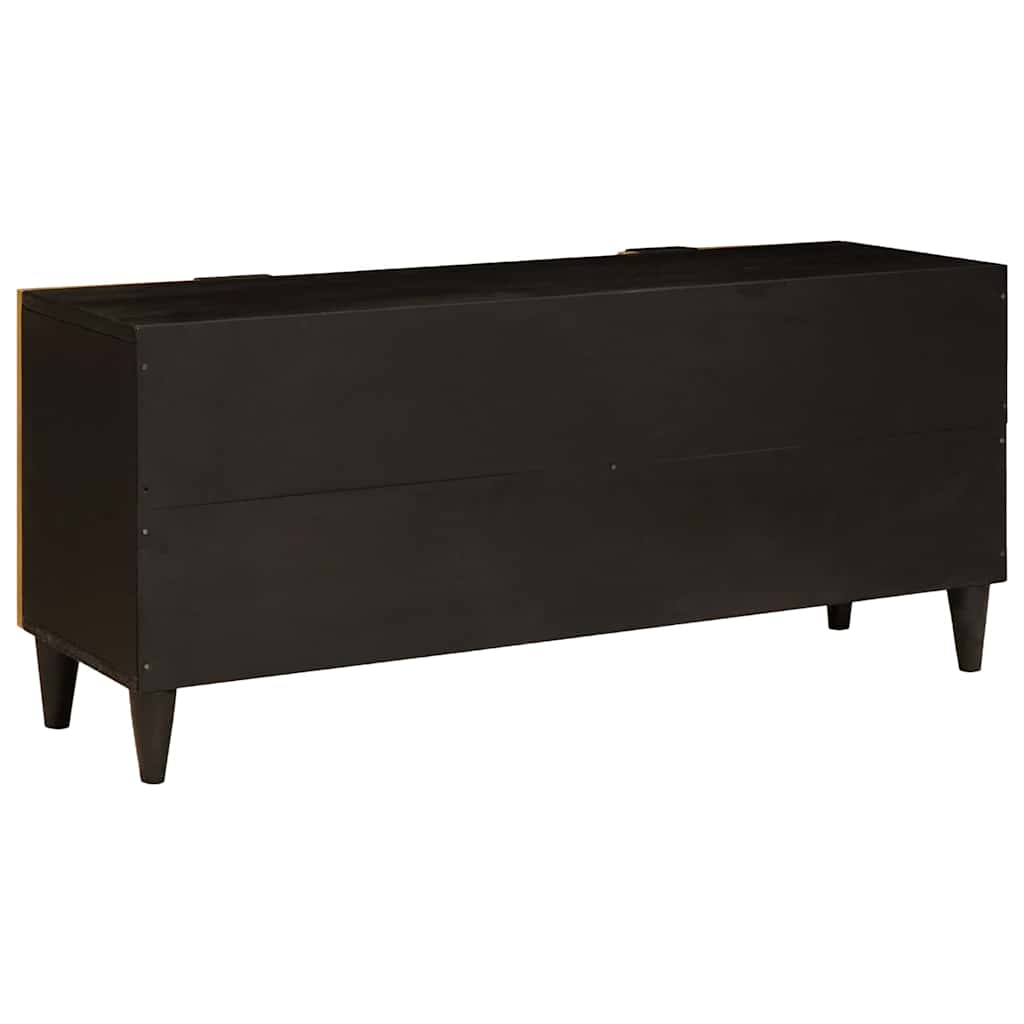 vidaXL TV Cabinet Black and Gold 105 x 33 x 46 cm Engineered wood