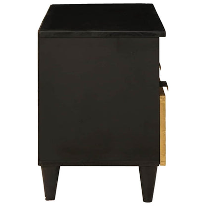 vidaXL TV Cabinet Black and Gold 70 x 33 x 46 cm Engineered wood