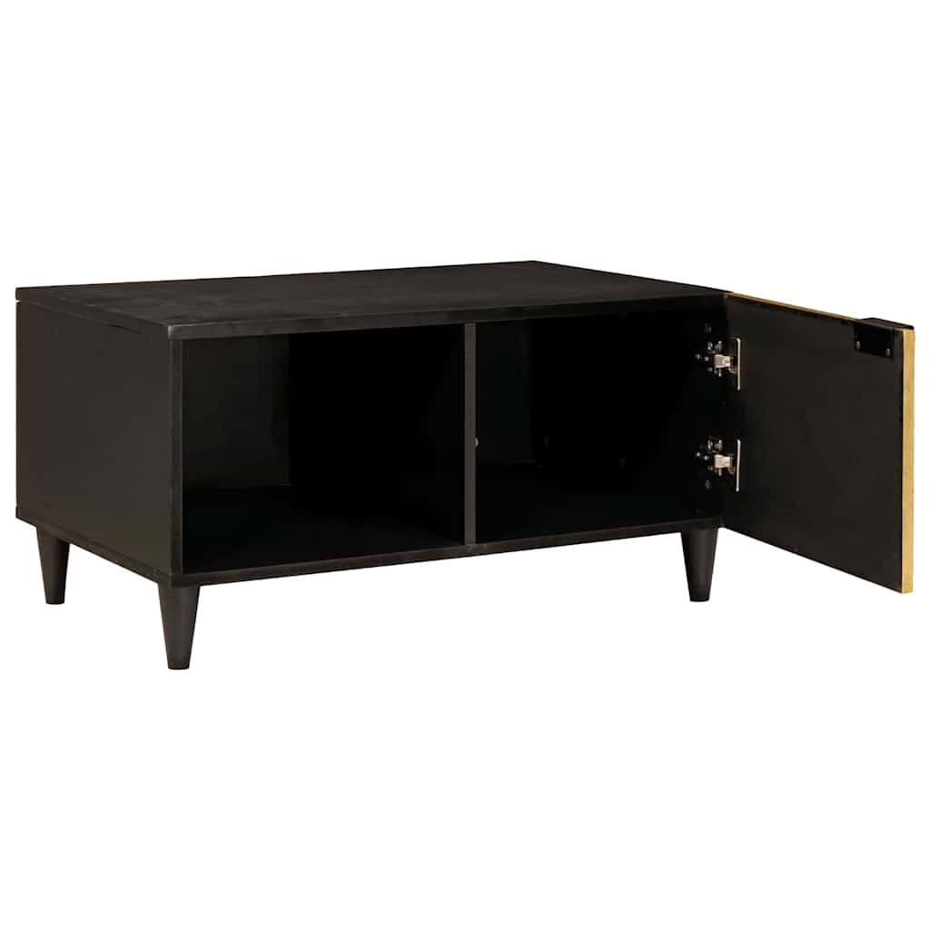 vidaXL Coffee Table Black and Gold 80 x 50 x 40 cm Engineered Wood