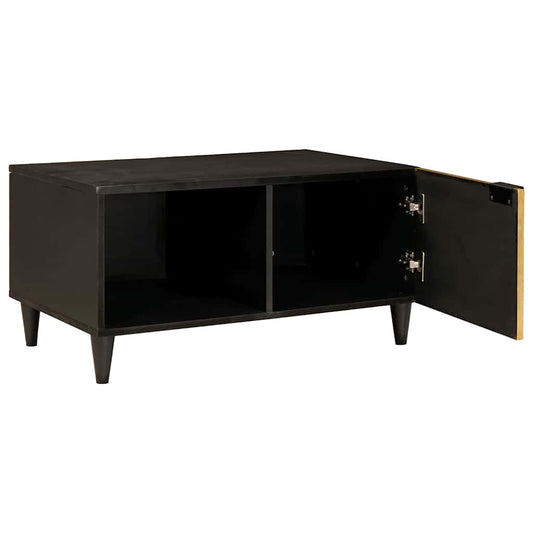 vidaXL Coffee Table Black and Gold 80 x 50 x 40 cm Engineered Wood