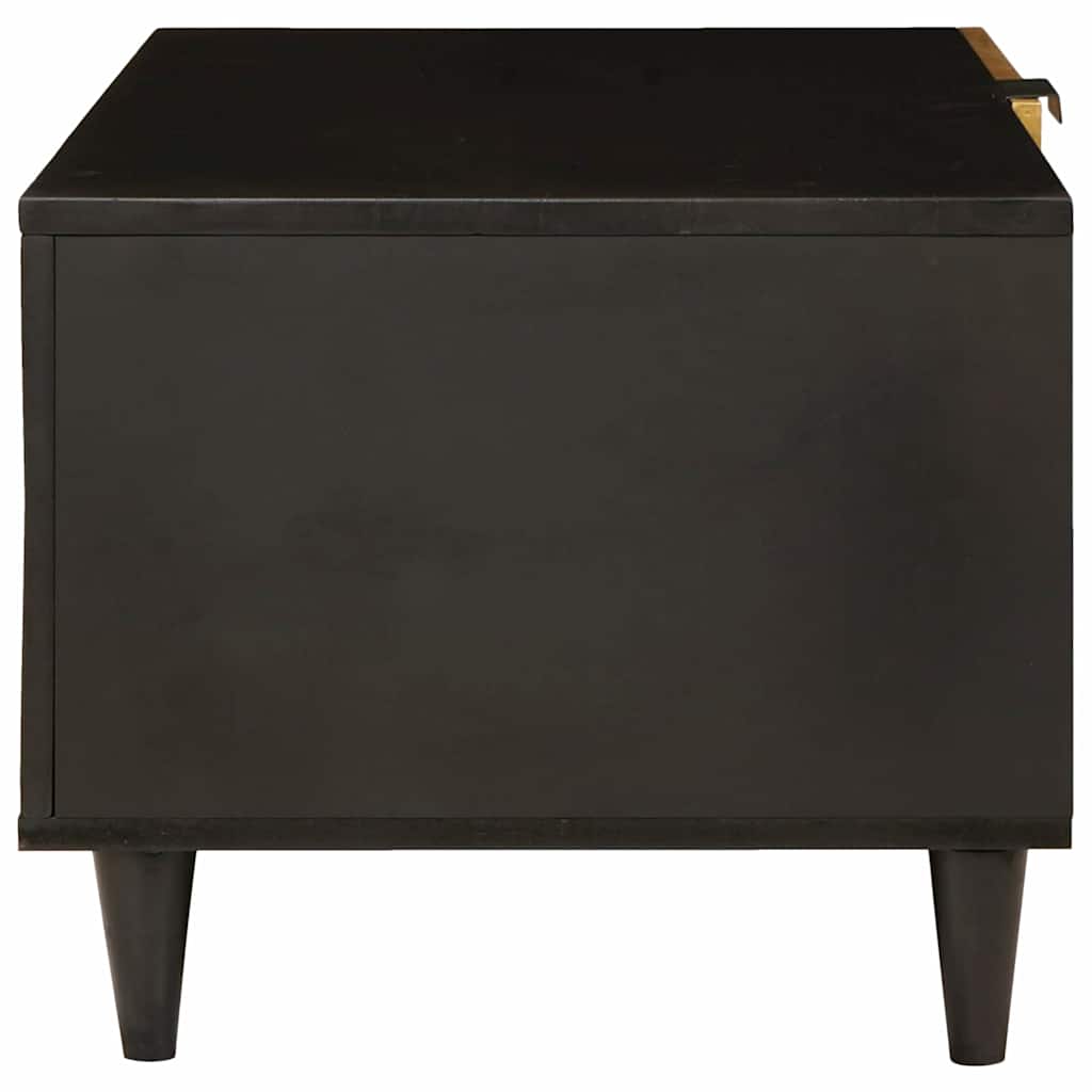 vidaXL Coffee Table Black and Gold 80 x 50 x 40 cm Engineered Wood