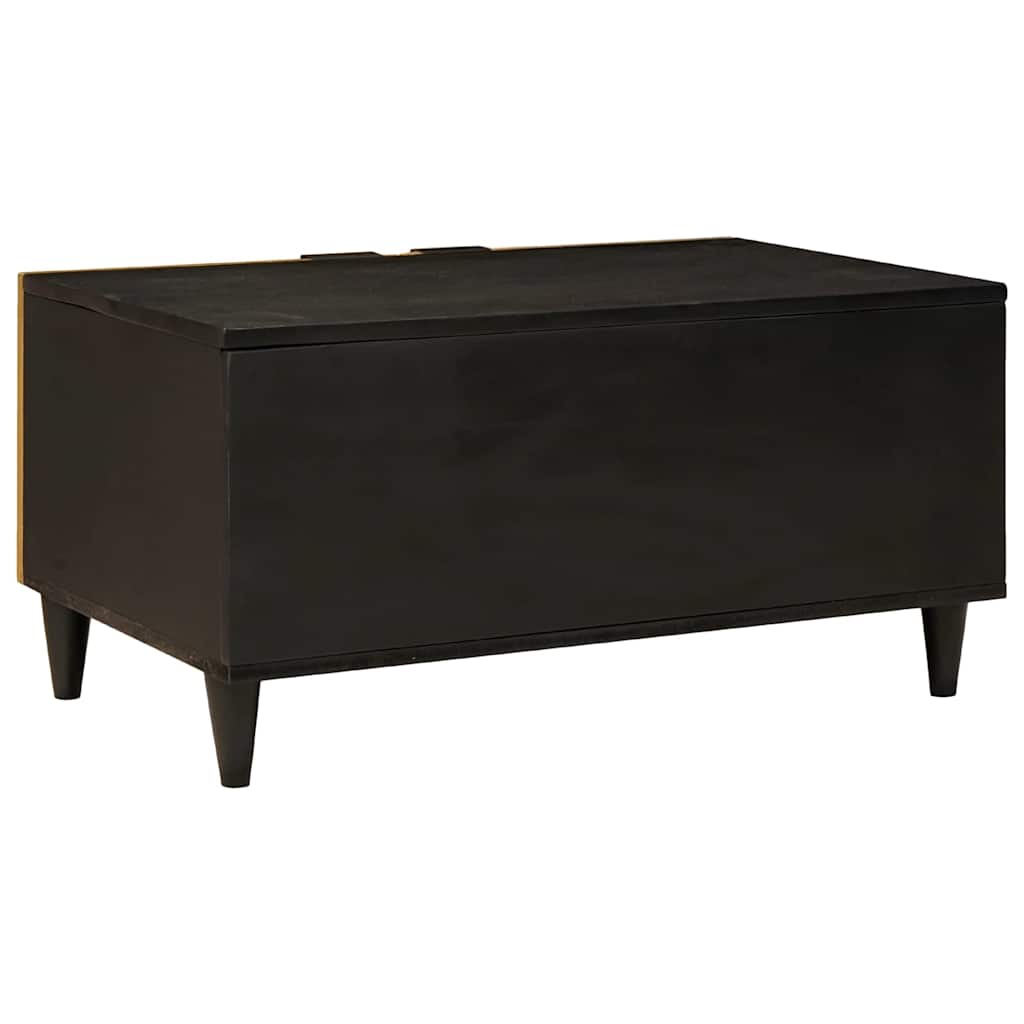 vidaXL Coffee Table Black and Gold 80 x 50 x 40 cm Engineered Wood