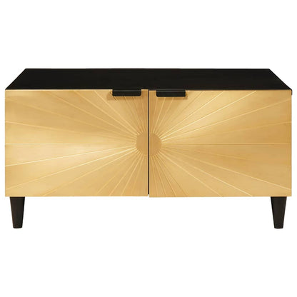 vidaXL Coffee Table Black and Gold 80 x 50 x 40 cm Engineered Wood