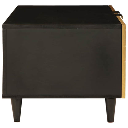 vidaXL Coffee Table Black and Gold 80 x 50 x 40 cm Engineered Wood
