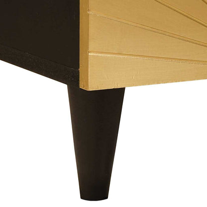 vidaXL Bedside Cabinet Black and Gold 40 x 33 x 46 cm Engineered Wood