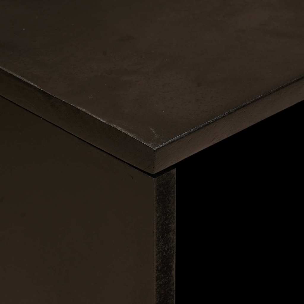 vidaXL Bedside Table Black and Gold 50 x 33 x 62 cm Engineered Wood