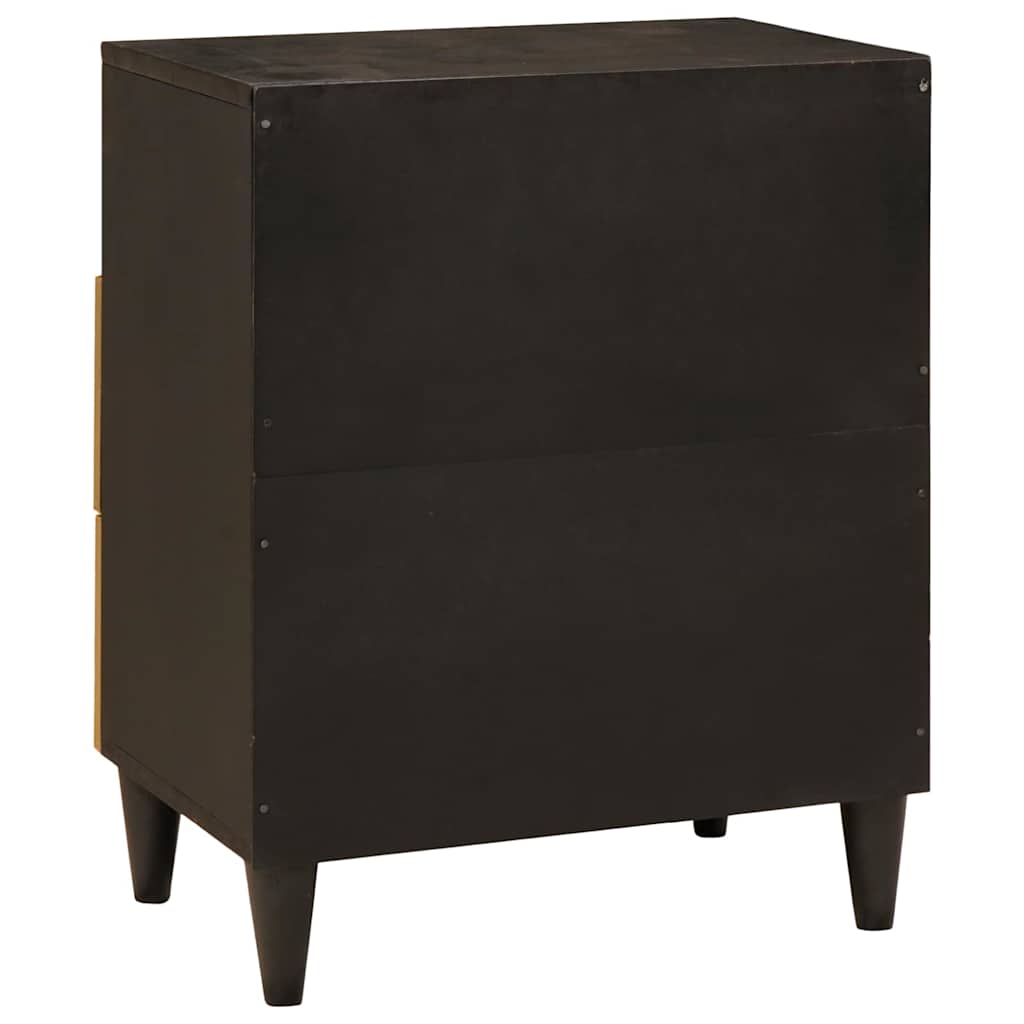 vidaXL Bedside Table Black and Gold 50 x 33 x 62 cm Engineered Wood