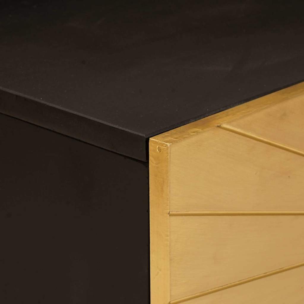 vidaXL Coffee Table Black and Gold 100 x 54 x 40 cm Engineered Wood