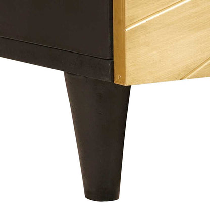 vidaXL Coffee Table Black and Gold 100 x 54 x 40 cm Engineered Wood