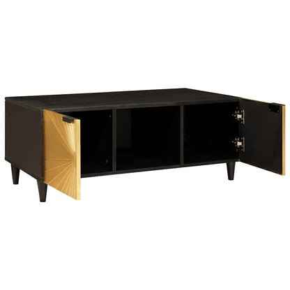 vidaXL Coffee Table Black and Gold 100 x 54 x 40 cm Engineered Wood