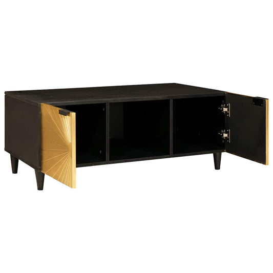 vidaXL Coffee Table Black and Gold 100 x 54 x 40 cm Engineered Wood