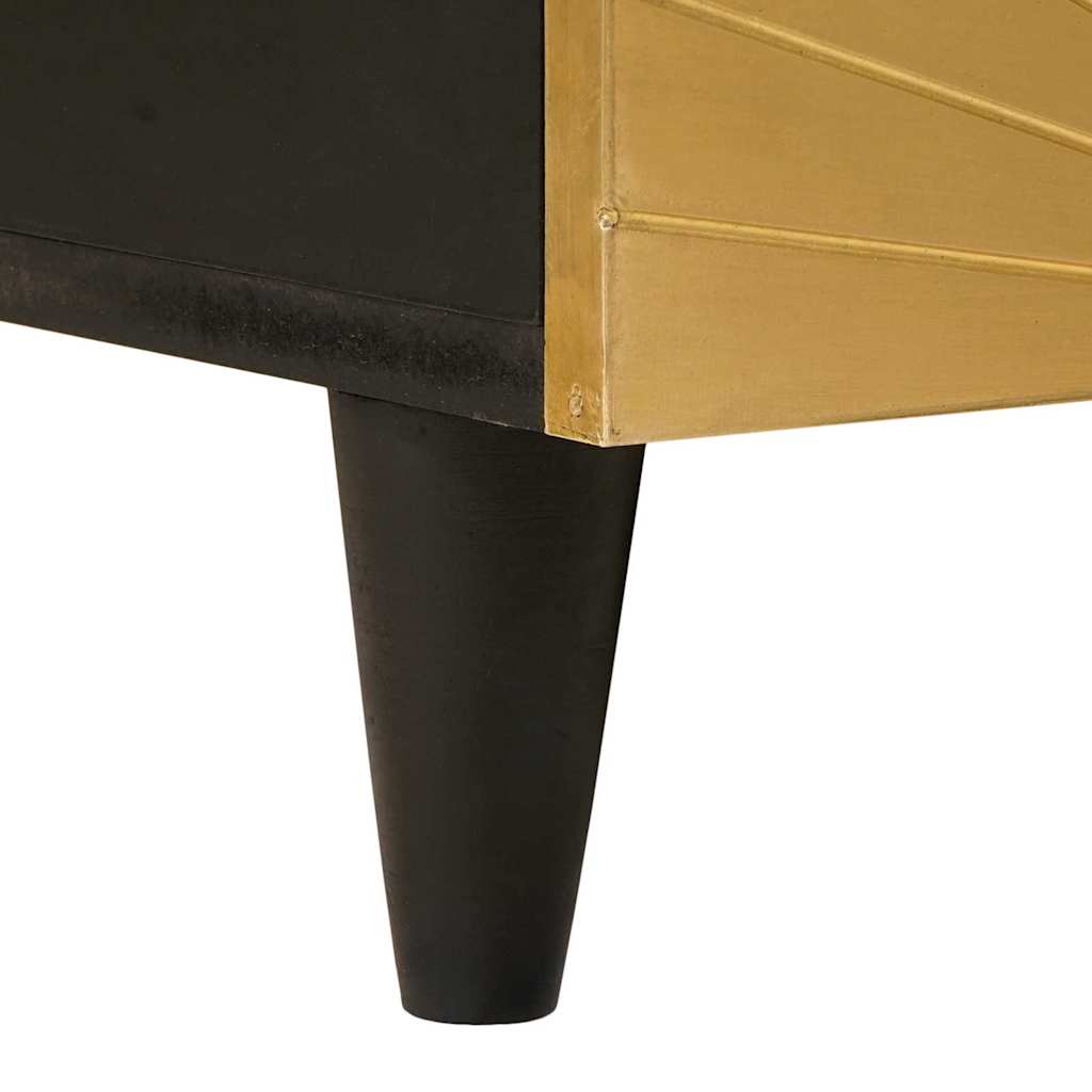 vidaXL Coffee Table Black and Gold 40 x 33 x 46 cm Engineered Wood
