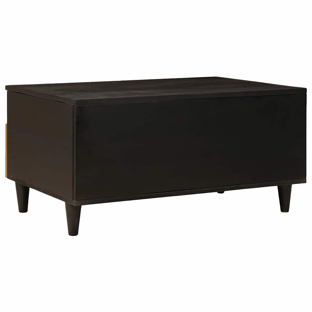 vidaXL Coffee Table Black and Gold 40 x 33 x 46 cm Engineered Wood