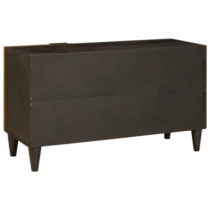 vidaXL TV Cabinet Black and Gold 80 x 33 x 46 cm Engineered wood